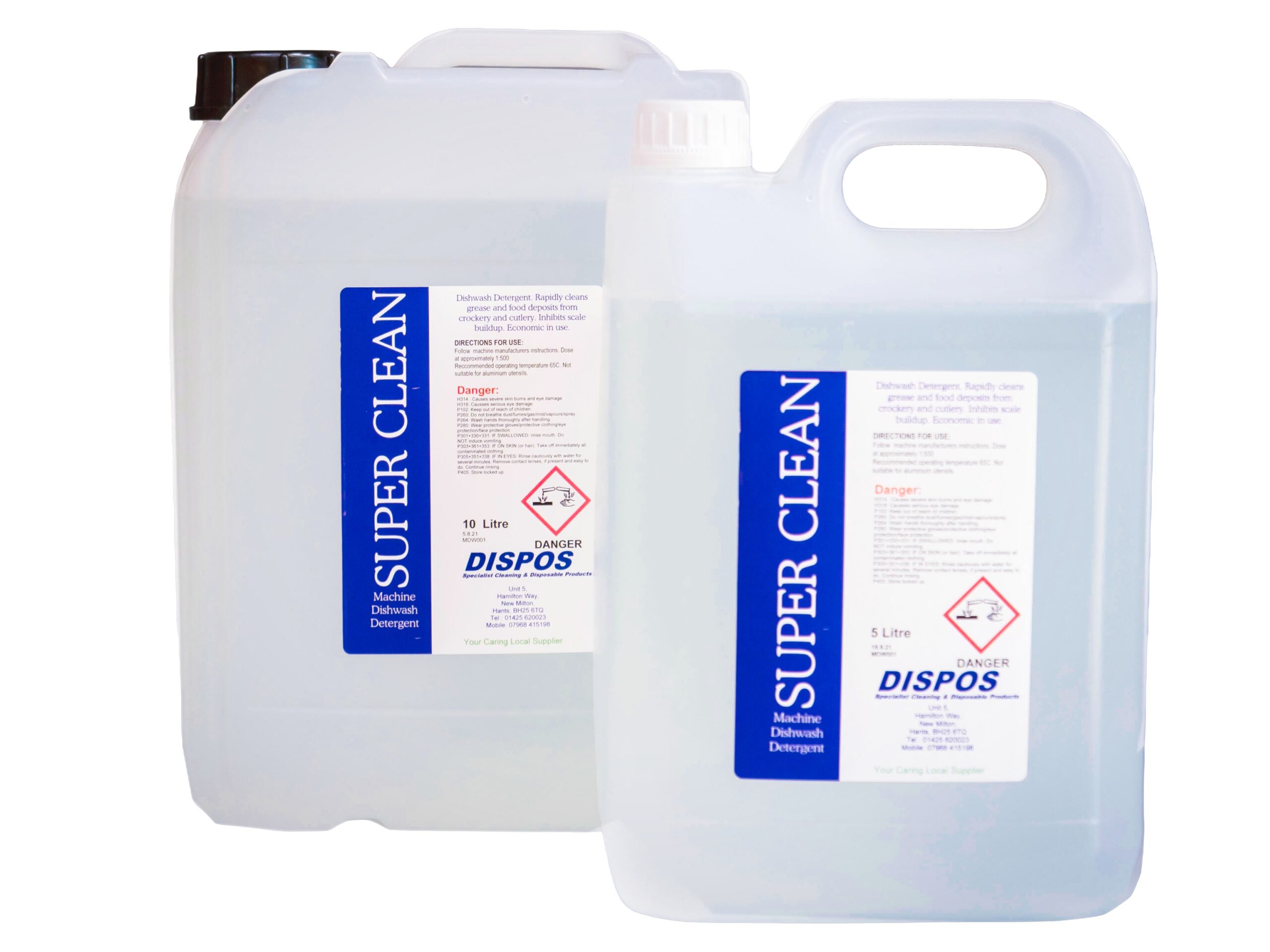 DISHWASHER MACHINE DETERGENT 'SUPER CLEAN' | 5 litre & 10 litre 1 DISHWASHER DETEGENT