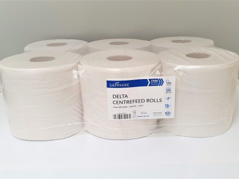 WHITE CENTREFEED - 150M x 6 ROLLS