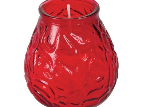 RED LOW BOY CANDLE