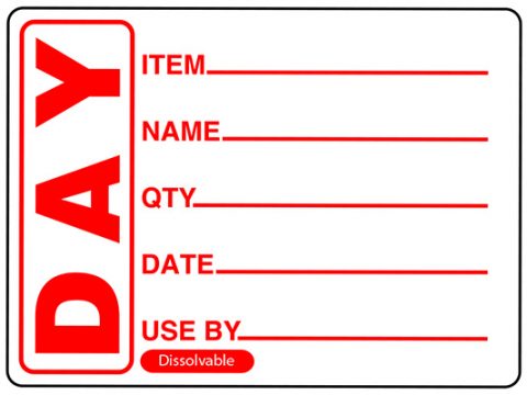 Red Day Label Roll