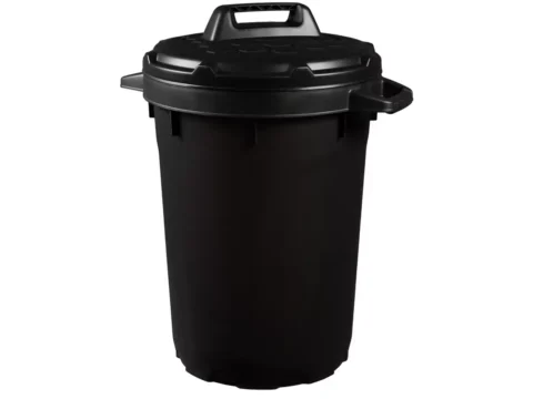black 90l dust bin