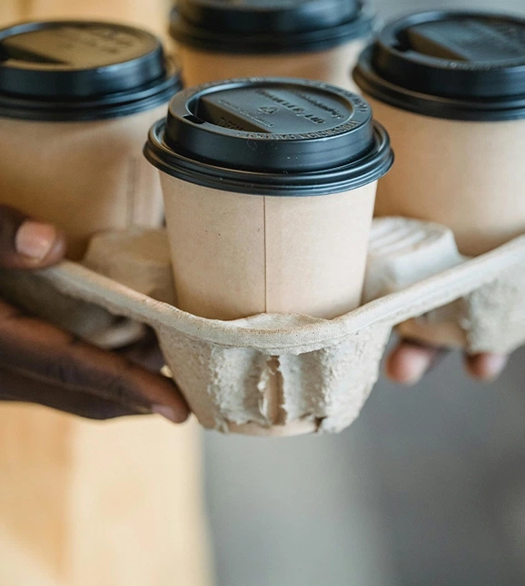 2 CUP and 4 CUP CARRIERS | PACKS OF 90 1 GO PAK DOUBLE WALL CUPS