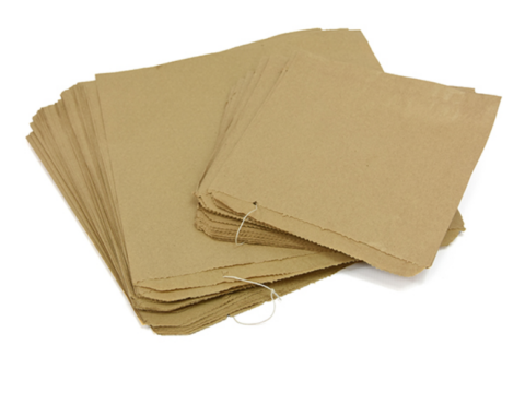 brown strung bags